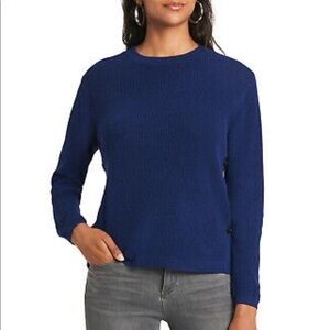 1.State blue crew neck sweater with side buttons pull over Size XS